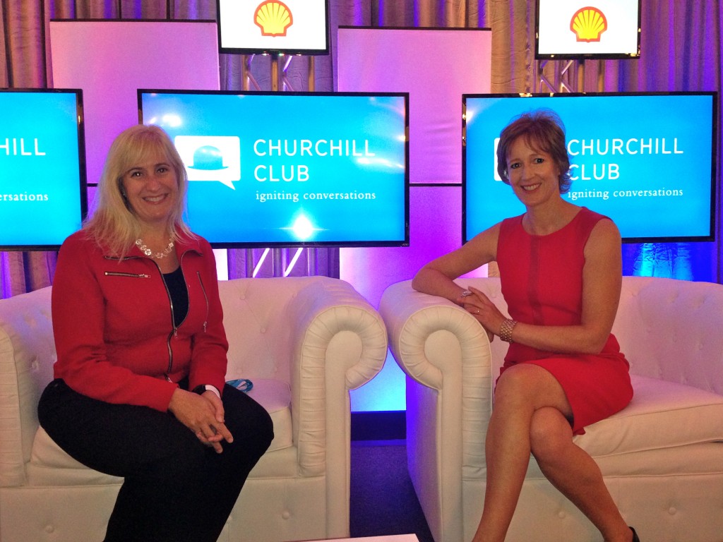 Laurie Yoler & Alison van Diggelen at the Churchill Club, September 2013