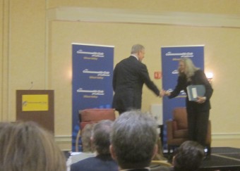 Gloria Duffy, Al Gore at Commonwealth Club in Silicon Valley