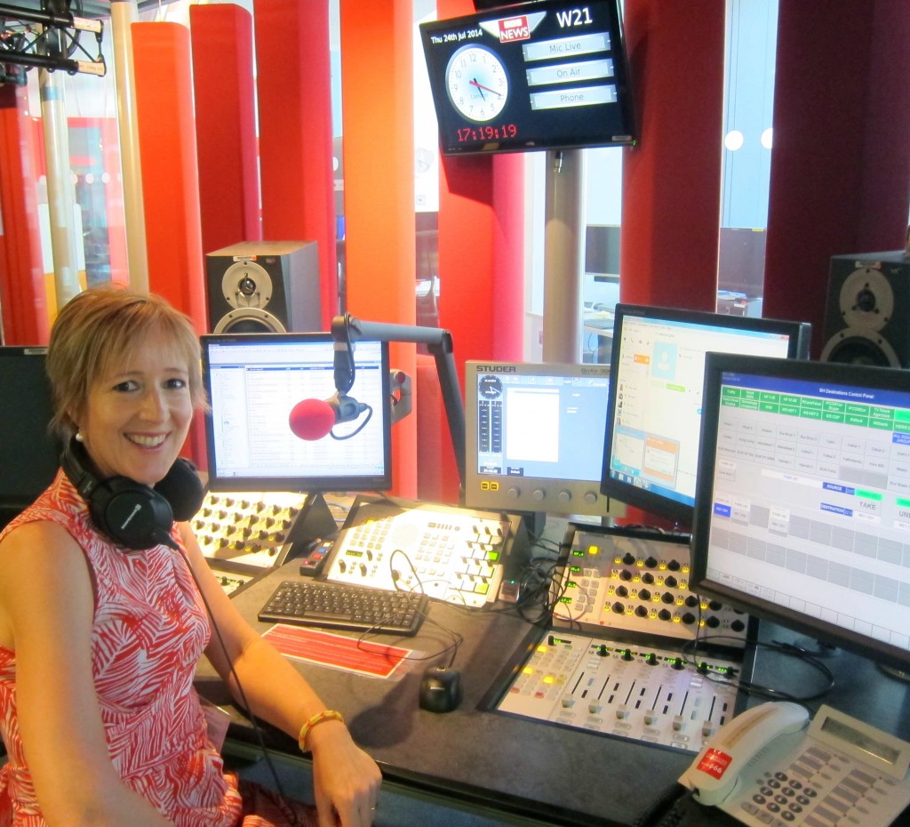 Alison van Diggelen at London's BBC studio