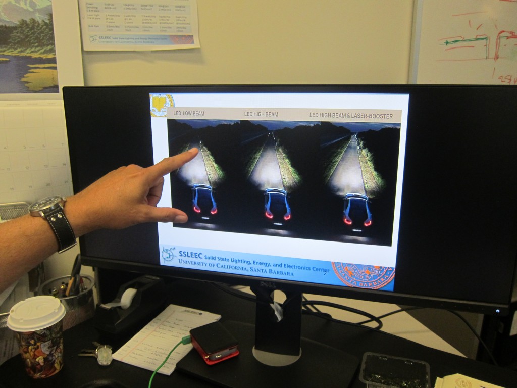 Prof DenBaars explains LED high beam car lights, UCSB