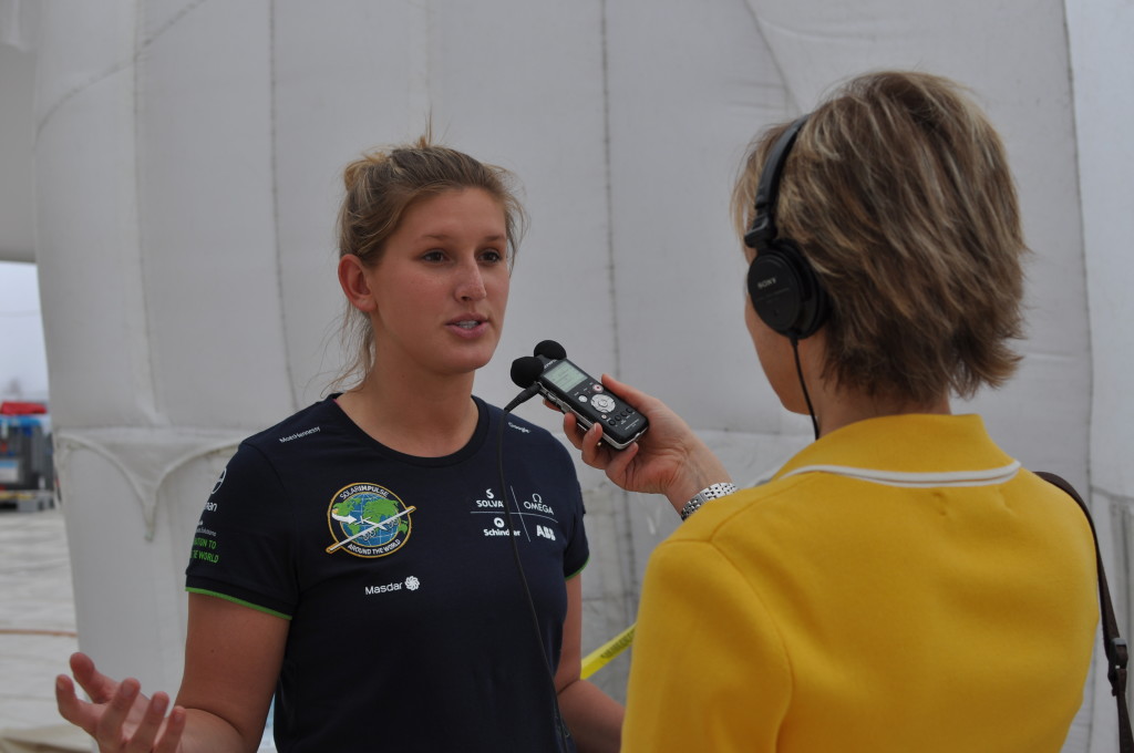 Paige Kassalen interview w Alison van Diggelen for BBC Solar Impulse