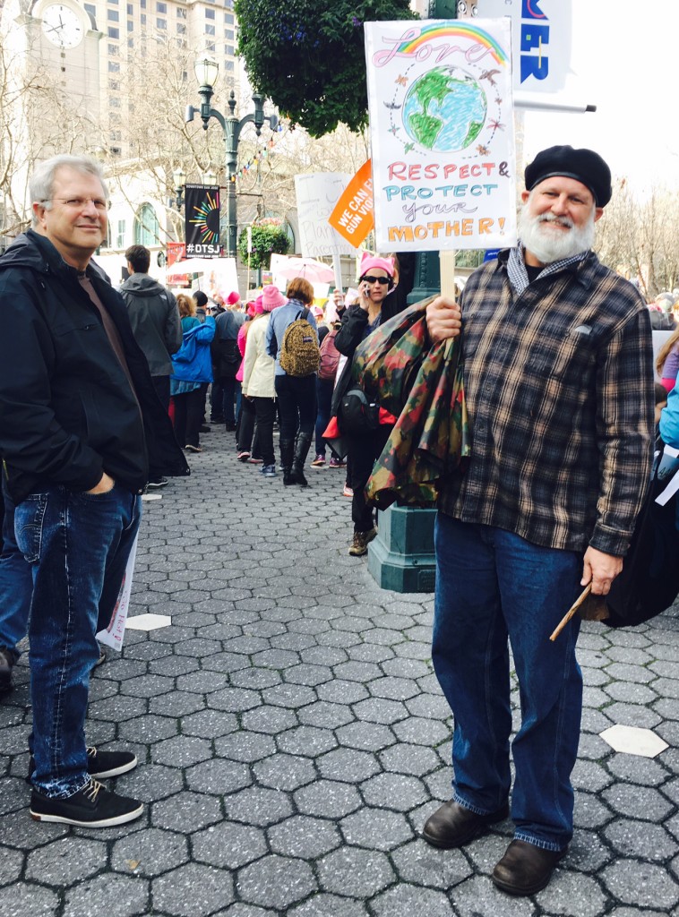 Patrick Adams SV Trump Protest Jan 21 2017. Photo by Alison van Diggelen