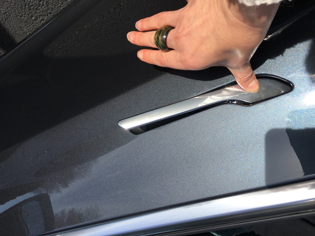 Handling Tesla Model 3 delivery Dec 22 2017, Photo credit Alison van Diggelen, Fresh Dialogues